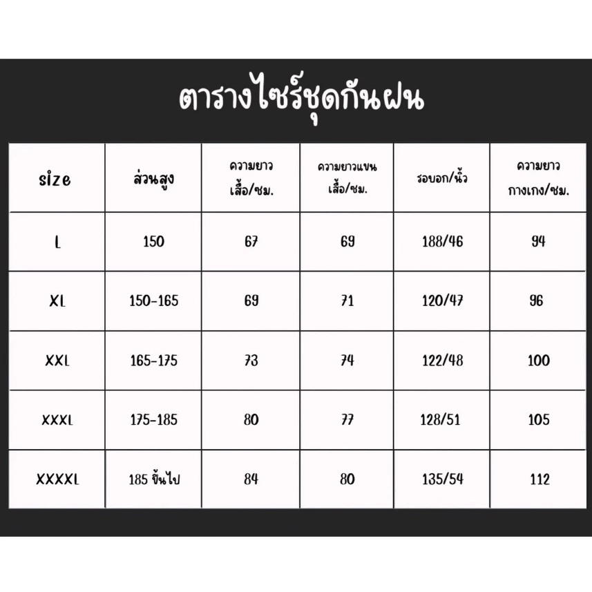 ชุดกันฝนมอเตอร์ไซค์ เสื้อและกางเกง แถบสะท้อนแสง รุ่นหมวกติดเสื้อ thumbnail 10