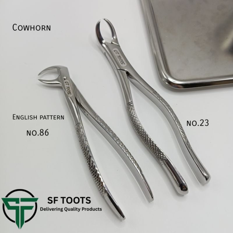 คีมถอนฟัน Extraction forceps cowhorn, no.23, no.86 English pattern