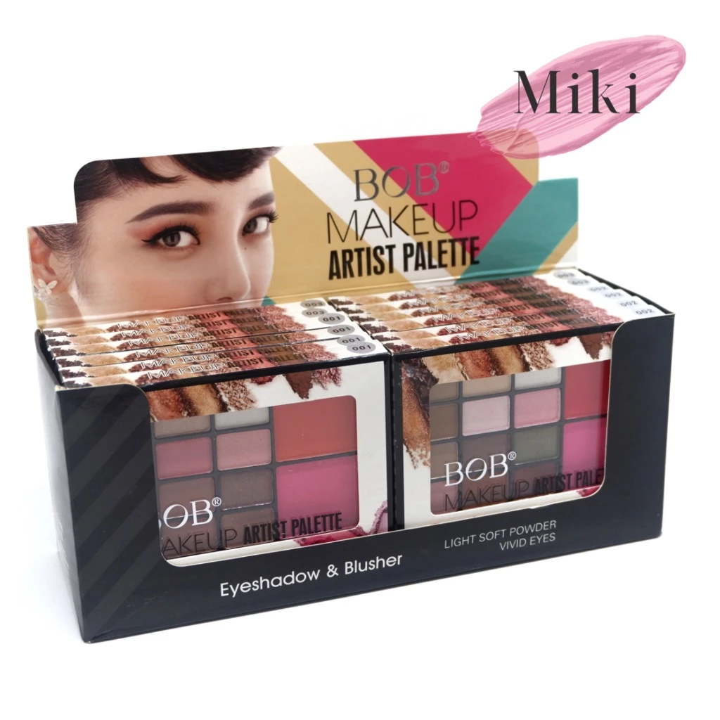 {12พาเลท} BOB Eyeshadow & Blusher Makeup Palette พาเลทแต่งหน้า ผสมชิมเมอร์ ให้ใบหน้ามีสีสัน no.155