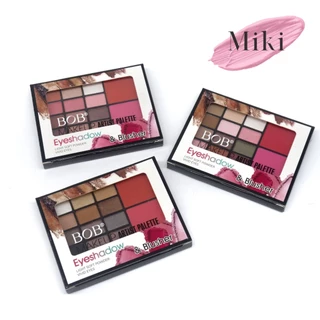 {12พาเลท} BOB Eyeshadow & Blusher Makeup Palette พาเลทแต่งหน้า ผสมชิมเมอร์ ให้ใบหน้ามีสีสัน no.155