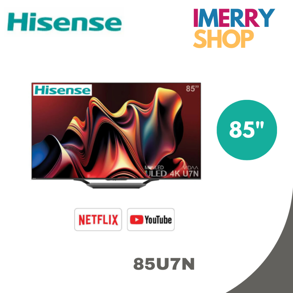 HISENSE แอลอีดีทีวี 85 นิ้ว HISENSE (4K, VIDAA) 85U7N