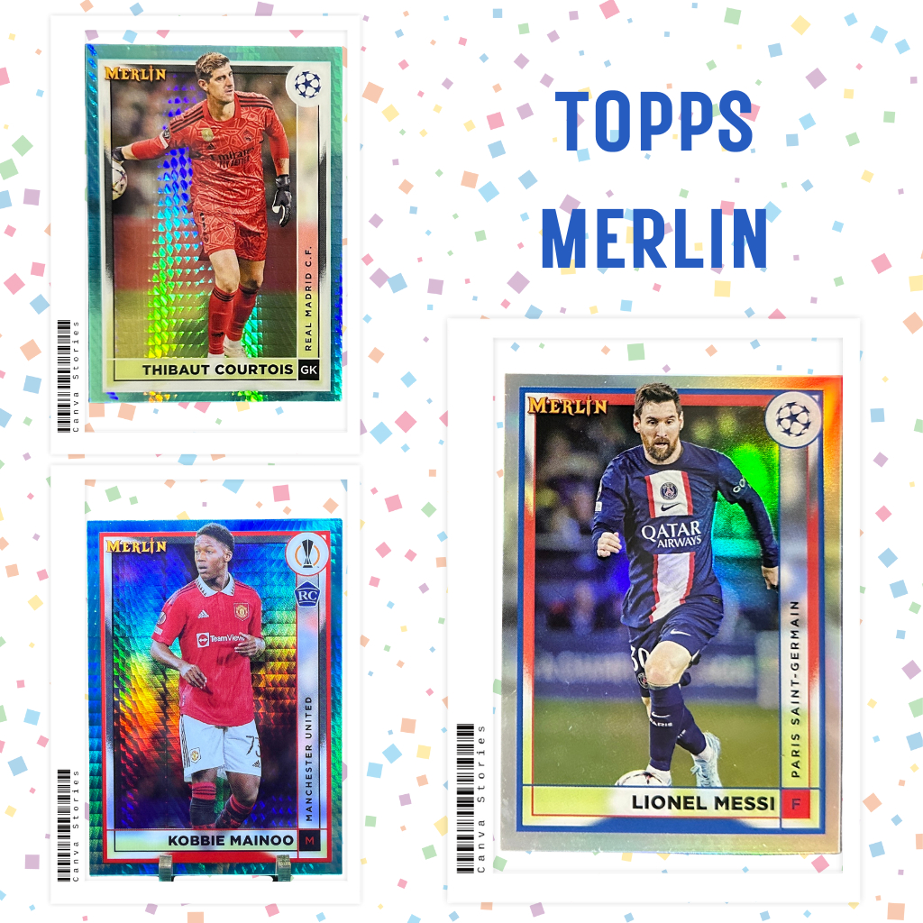 SET : TOPPS MERLIN - LIONEL MESSI, COURTOIS, MAINOO