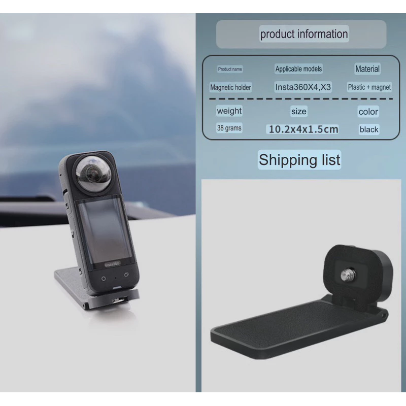 Magnetic Bracket Base for Insta360 X5 , X4 air, X4 , X3 ฐานดูดแม่เหล็ก ฐานตั้งโต๊ะ สำหรับ Insta360 X3 , X4 , X5 thumbnail 8