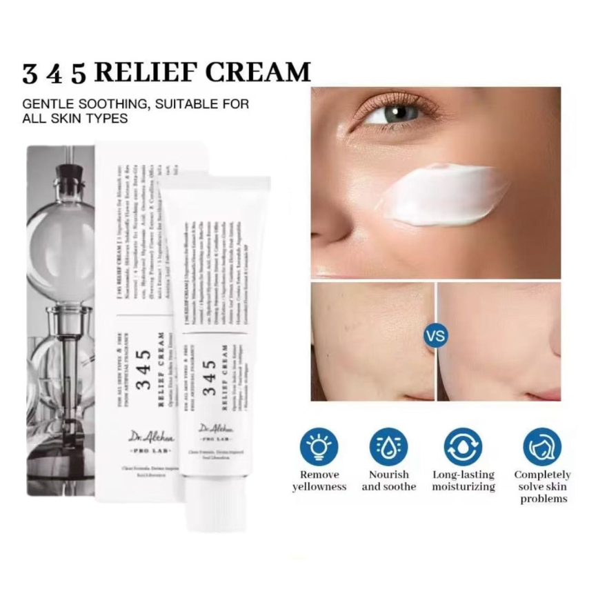 ALTHEA 345 RELIEF CREAM มอยเจอไรเซอร์เนื้อเจลบางเบาเพื่อผิวแพ้ง่าย และผิวอักเสบจากสิว 50ml