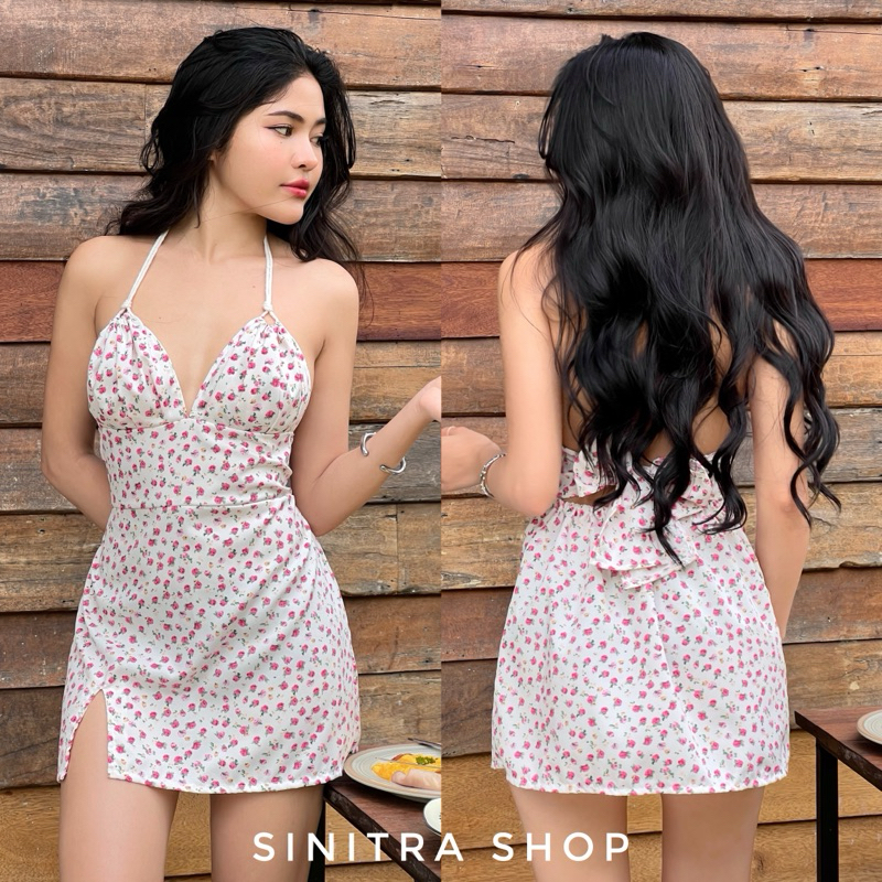 Hailey Dress มินิเดรสผูกคอ Sinitra Shop
