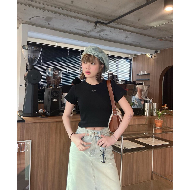 เสื้อ GWT baby tee black size M