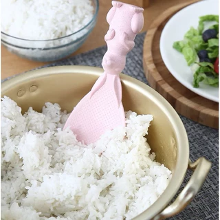 (ร้านไทย) ทัพพีตักข้าวรูปกระต่ายตั้งได้ ข้าวไม่ติดทัพพีล้างง่าย (เครื่องครัวอุปกรณ์ประกอบอาหาร)