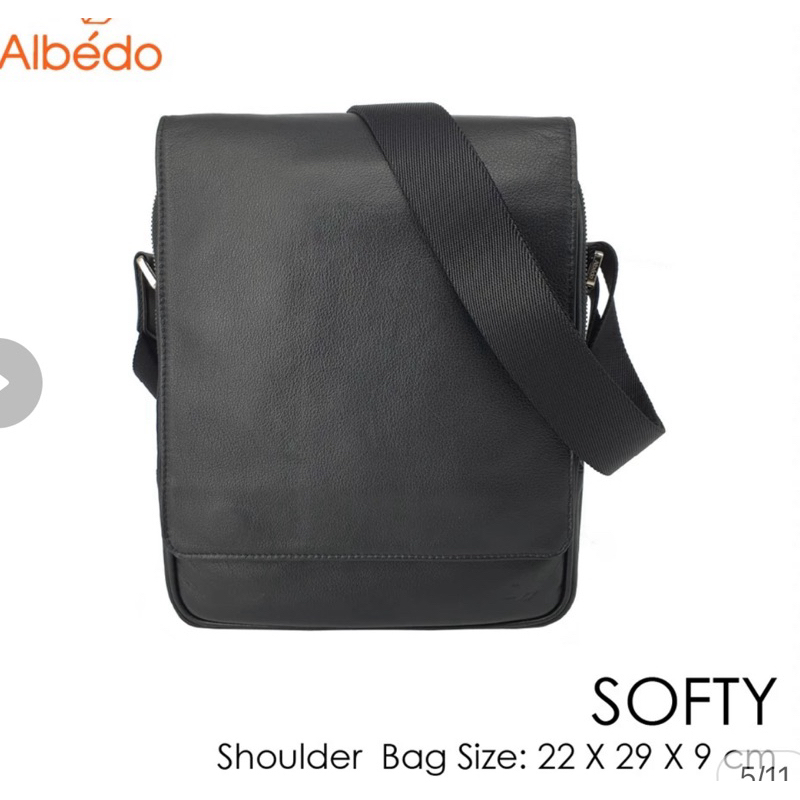 [Albedo] SOFTY SHOULDER BAG กระเป๋าสะพายข้าง หนังแท้