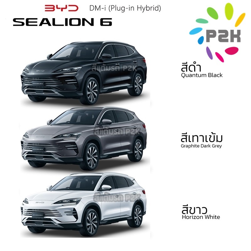 ปากกาแต้มสี ปากกาแต้มสีรถยนต์  สีแต้มรถ BYD SEA LION 6  บีวายดี ซีไลอ้อน 6