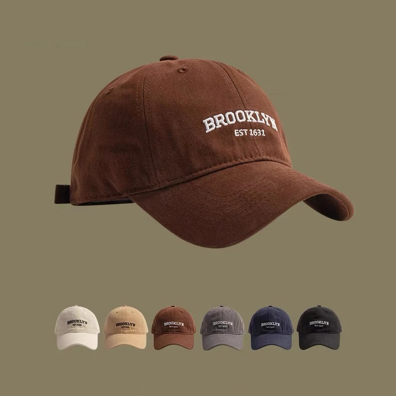 คุณภาพสูง สไตล์เกาหลี อินเทรนด์ จดหมาย ปัก หมวกเบสบอล ถนน ตัวอักษรคู่ อเนกประสงค์ ไม่จํากัดเพศ