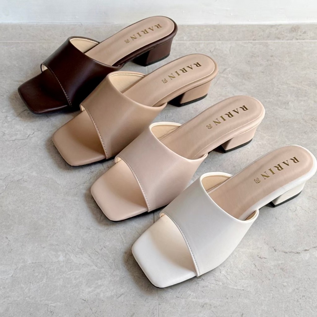 rarin [ Sugar ] 36 - 41 รองเท้าส้นเตี้ย 1.5 นิ้ว งานน่ารัก คัลเลอร์ฟูล **เท้าอวบบวกเพิ่ม**