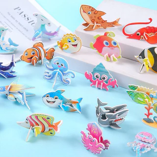 จิ๊กซอว์ 3 มิติ (ชุด 30 ชิ้น) จิ๊กซอว์ 3D จิ๊กซอว์เด็ก จิ๊กซอว์กระดาษ 3D ของเล่น จิ๊กซอว์ เสริมพัฒนาการเด็ก