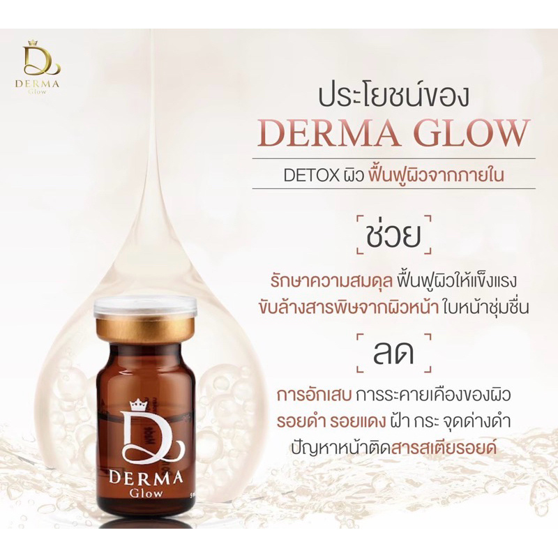 Derma glow เดอม่าโกล ลดสิว ผิวกระจ่างใส ผิวหน้าแข็งแรง รูขุมขนกระชับ กู้ผิวโทรม detoxผิว ขับสารพิษ รูปที่ 3