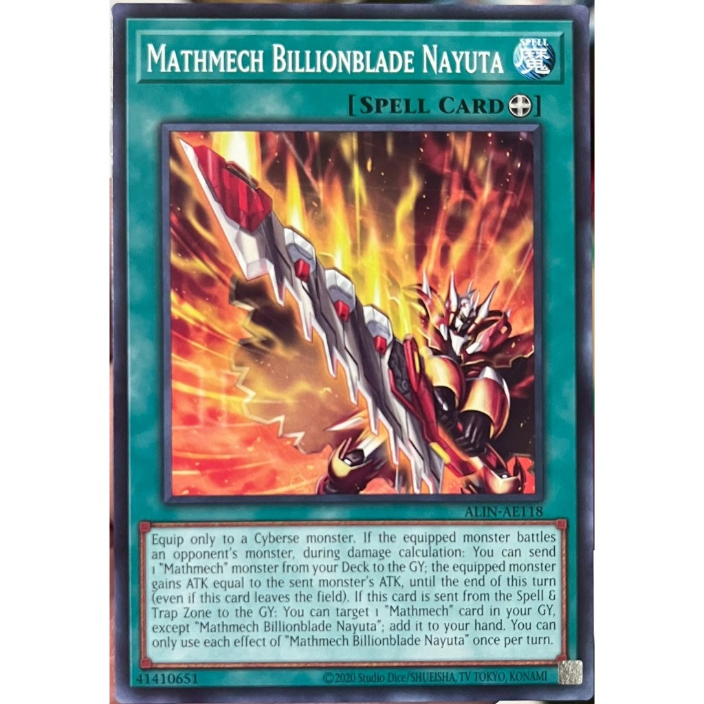 Yugioh Asia-Eng [ALIN-AE118] Mathmech Billionblade Nayuta (Common) การ์ดยูกิแท้ถูกลิขสิทธิ์