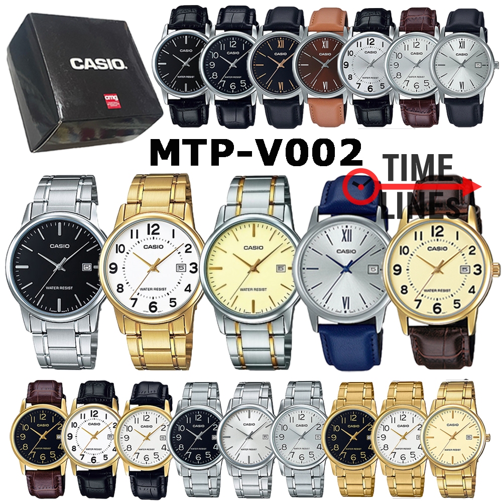 !!ประกัน1ปีและกล่อง CMG!! CASIO รุ่น MTP-V002D MTP-V002G MTP-V002GL MTP-V002Lนาฬิกาข้อมือผู้ชาย MTPV
