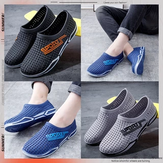 Kicks NEW รองเท้ายางลำลอง กันน้ำ แห้งไว้ใส่สบาย ทำจากยางทั้งหมด ลุ้ยน้ำหรือฝนตกก็สบาย แห้งง่าย ใส่สบาย ราคาถูก