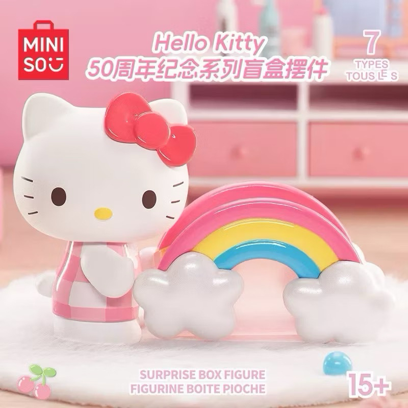 พร้อมส่ง🚗🇹🇭Miniso Hello Kitty 50th Anniversary Commemorative