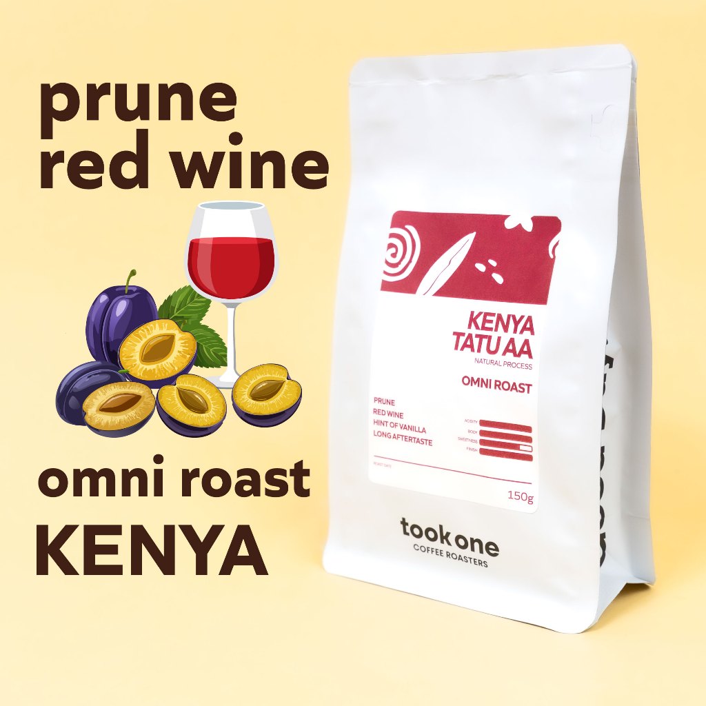 Tookone Coffee เมล็ดกาแฟ Kenya Tatu AA 150g, Natural Process