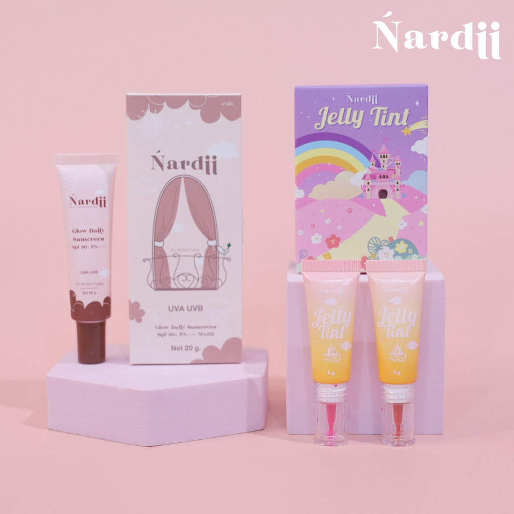 Jelly tint + กันแดด Nardii No.01 (เชตคู่ กันแดด No.01+ ทิ้นต์)