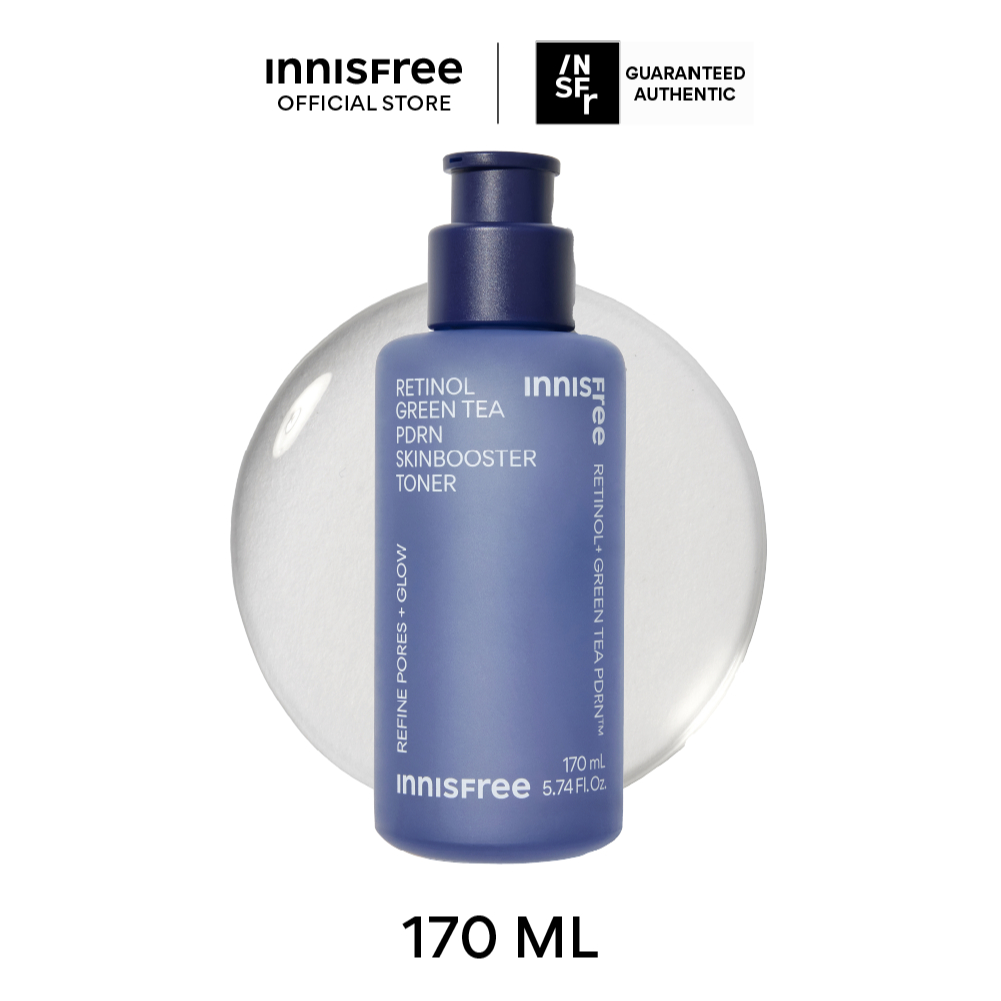 [ใหม่!] Innisfree Retinol Green Tea PDRN Skinbooster Toner 170ml. เรตินอล พีดีอาร์เอ็น โทนเนอร์ 170มล. น้ำตบผิวกระจก