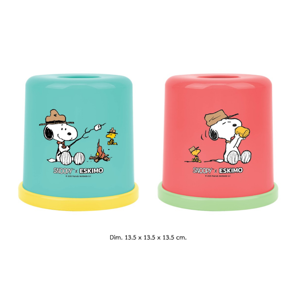 ✨มาใหม่✨ Snoopy กล่องทิชชู่ม้วนกลม ลาย ลิขสิทธิ์ กล่องทิชชู่ม้วน พลาสติก สำหรับ ทิชชู่ม้วน ลายน่ารัก รุ่น T7010