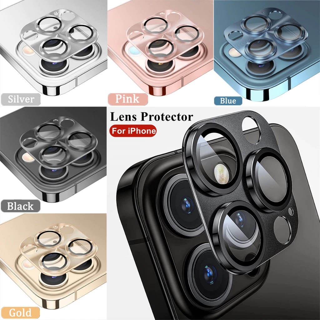 ลหะเลนส์ ฝาครอบป้องกัน สำหรับ iPhone 17 Air 11 12 13 14 15 16 Pro Max 15 16 14 Plus 12 13 Mini ฝาครอบกล้อง Protector