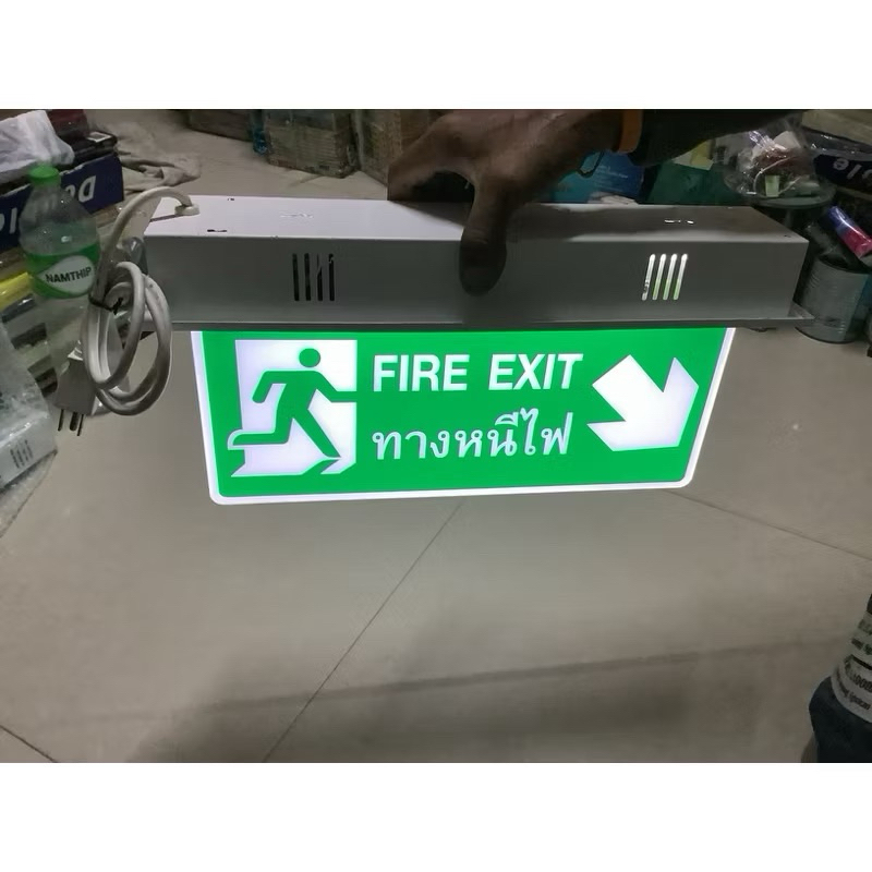มือ2 Sunny รุ่น SLS-10LED/DC โคมไฟฟ้าป้ายทางออกฉุกเฉิน sunny แบบแขวน หลอดไฟ Led สำหรับเป็นป้ายสัญลัก