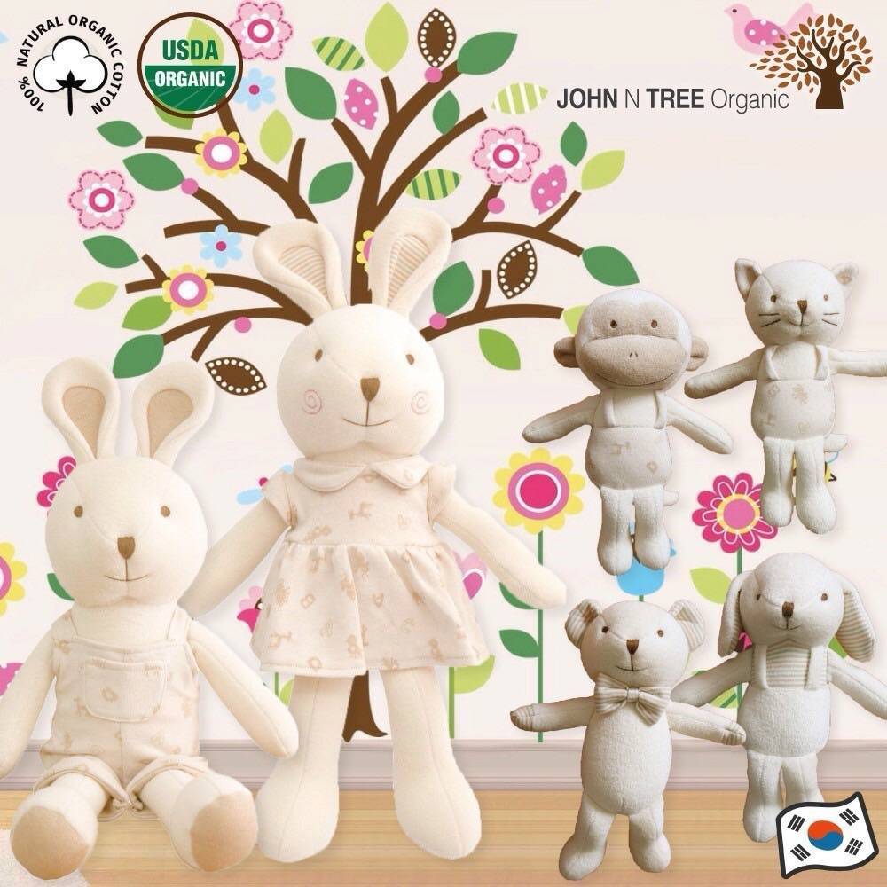 John N Tree ตุ๊กตาเด็กออเเกนิค Organic 100% ตุ๊กตาหมอนข้าง ตุ๊กตาเด็ก จากเกาหลี