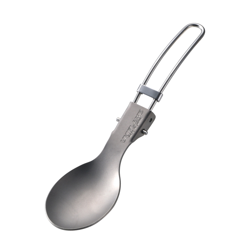 Folding spoon Ti uniflame ช้อนไทเทเนียมพับได้