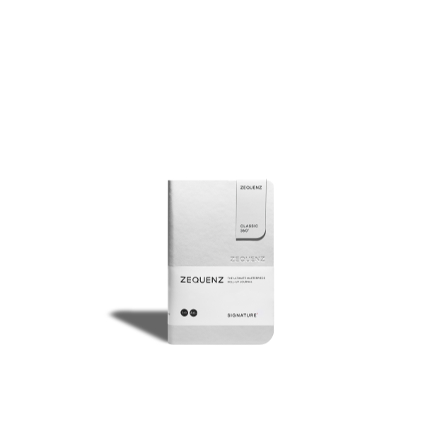 ZEQUENZ Signature Classic A6-  “White” สมุดโน๊ต Zequenz สีขาว ขนาด A6-