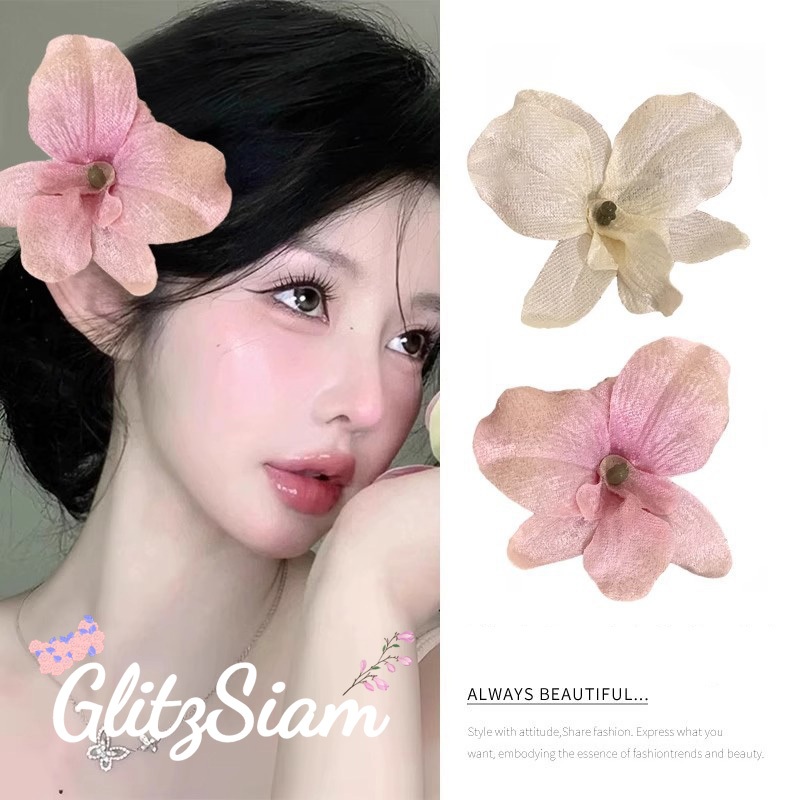 glitzsiam🌸Cute🌸clip แฟชั่นสําหรับผู้หญิงลายดอกไม้เครื่องประดับผม น่ารักแฟชั่นสําหรับผู้หญิง พร้อมส่งในไทย