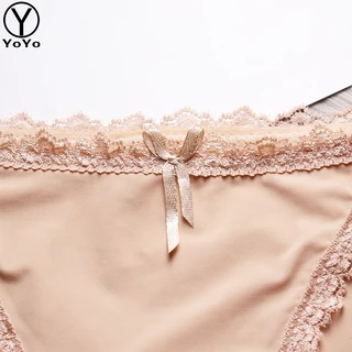 YOYO กางเกงในหญิง sexy สายเดี่ยว แต่งโบว์น่ารัก ขอบลูกไม้ เนื้อนิ่ม ใส่สบาย ระบายอากาศ แถมเซ็กซี่ อีกต่างหาก รุ่น0920