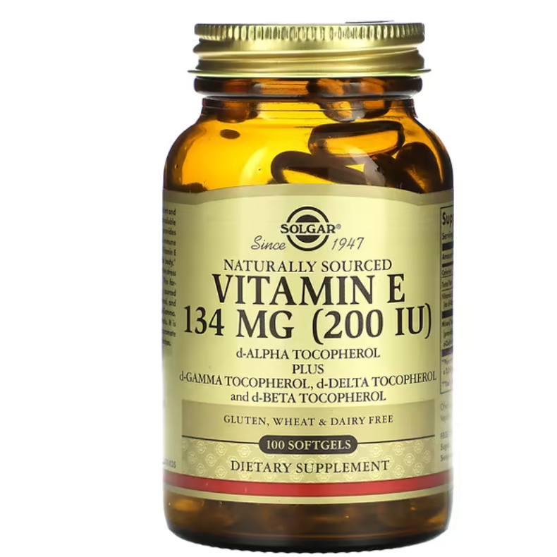 Solgar, Naturally Sourced Vitamin E, 134 mg 200 IU 100 Softgels