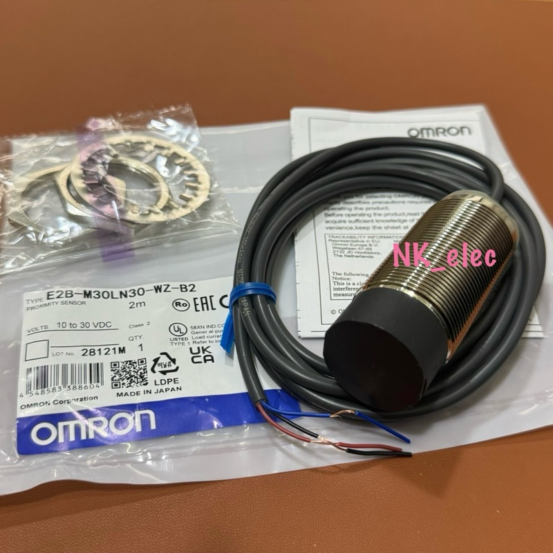 E2B-M30LN30-WZ-B2 Proximity Sensor หัว M30 ชนิด PNP NC ระยะจับ 30mm พร้อมส่ง🇹🇭