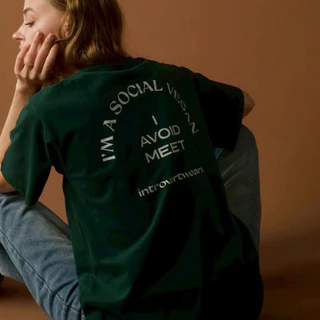 introvertwears | I AM VEGAN tee เสื้อยืดแขนสั้น คอกลม ผ้านุ่มพิเศษ