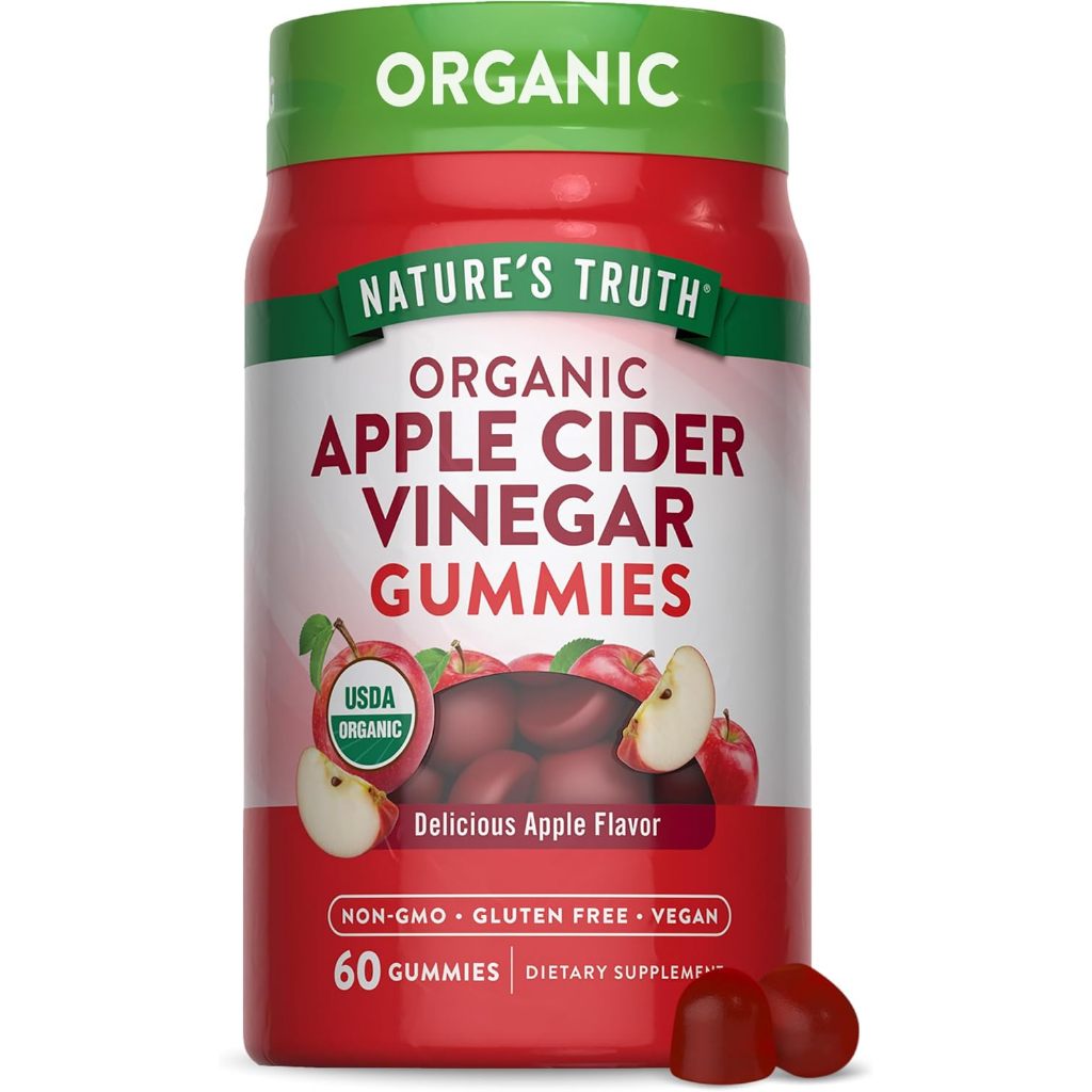 Nature's Truth Organic Apple Cider Vinegar Gummies (60Gummies) กัมมี่แอปเปิ้ลไซเดอร์ ออร์แกนิค 🍎