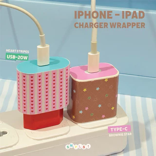 Charger wrapper USB-C20W/TYPE-C/USB-5W สติกเกอร์ติดหัวชาร์จ (Wholeheart Col.) - SM,PLS!