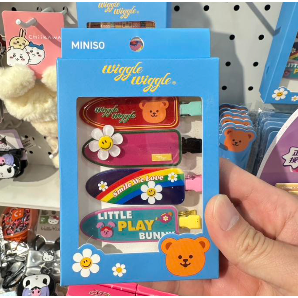 กิ๊บกล่อง miniso x wiggle wiggle ของแท้ พร้อมส่งจากไทย