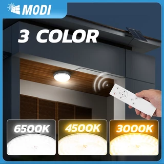 MODI ไฟติดเพดานโซล่าเซลล์ 200W 280W เปิดได้3แสง รีโมทคอนโทรล ระบบสว่างค้าง เปิดปิดอัตโนมัติ