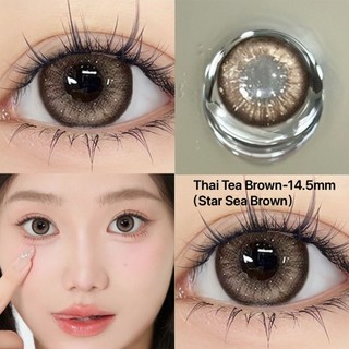 【Free Gift💕】Midroo【ซื้อ2คู่แถม ลิปสติก+ตลับ】รุ่นแฟชั่นขายดี Brown/Black/Grey เลนส์ค่าสายตาปกติ รายเดือน