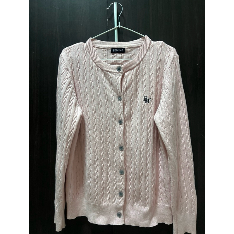 ส่งต่อ เสื้อคาร์ดิแกน cardigan สภาพดีมาก แบรนด์ beming.bkk สีชมพู ไซส์M