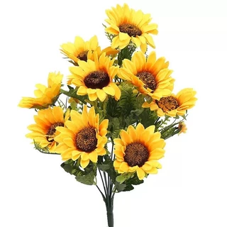 [สินค้าพร้อมส่ง] 1 ช่อ 10 ดอก ช่อดอกทานตะวัน ขนาดยาว 42 cm ดอกกว้าง 11 cm รุ่น 4225