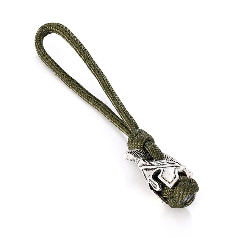 สายแลนยาร์ด แลนยาร์ด Knife lanyard paracord 4mm พวงกุญแจ หัวนักรบ Viking spartan lanyard, keychain ลูกปัด ลูกปัดหัวนักรบ - รูปที่ 3