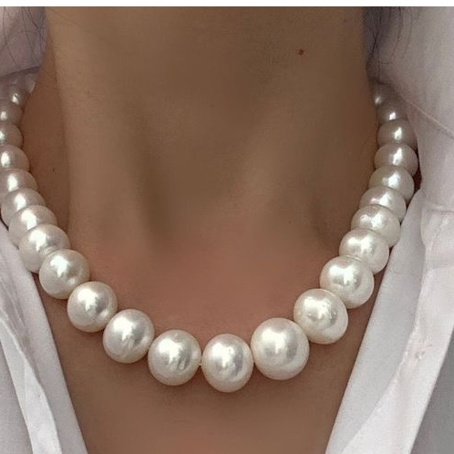 สร้อยโชคเกอร์มุกขนาดใหญู่แฟชั่นงานสวย - รูปที่ 3