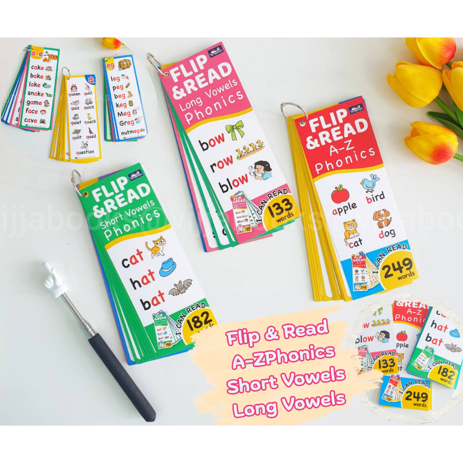 Flip & Read Phonics A-Z Short Vowels Long Vowels I Can Read สื่อการเรียนการสอน ระดับอนุบาล - ประถม เ