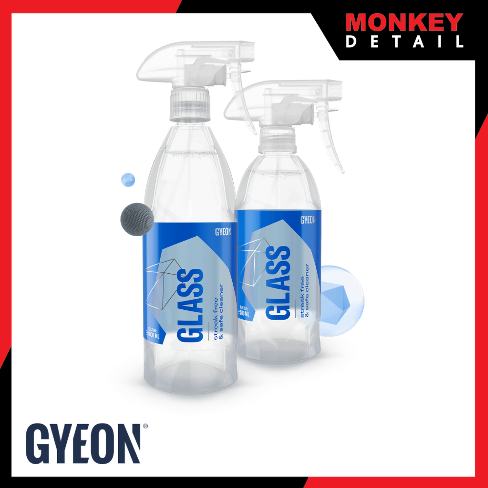 GYEON Q²M GLASS 1000 ML. น้ำยาเช็ดกระจกไม่ทิ้งคราบ ปลอดภัยต่อฟิล์มกรองแสง และวัสดุภายใน