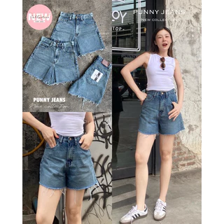 กางเกงยีนส์ขาสั้น ผ้าไม่ยืด เอวสูง งานใส่เล่นใส่สบายมากๆจ้า