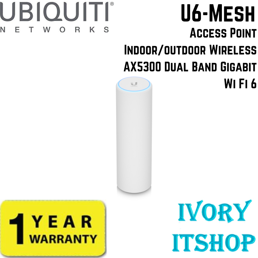 Ubiquiti U6-Mesh Access Point Indoor/outdoor Wireless AX5300 Dual Band Gigabit Wi Fi 6