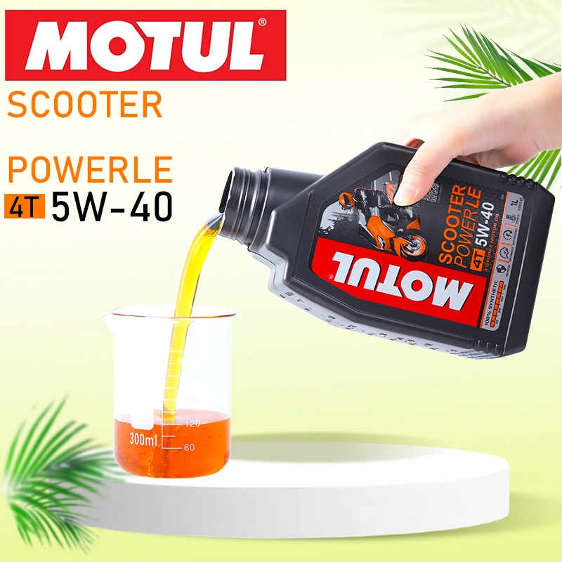 โมตุล น้ำมันเครื่องสังเคราะห์ MOTUL 100% Synthetic 5W-40 ขนาด 1 ลิตร สำหรับรถมอเตอร์ไซค์เกียร์ออโต้