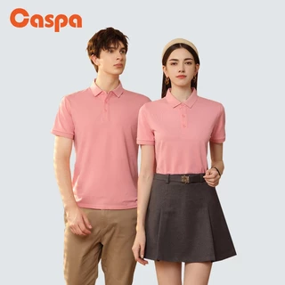 Caspa รุ่น PL-395N เสื้อโปโลแขนจั๊มคอปก ผ้าคอตตอน+โพลี ใส่ได้ผู้ชายผู้หญิง ราคาถูก เนื้อผ้าดี